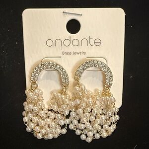 Gold and Pearl Earrings